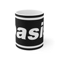 Oasis Logo Ceramic Coffee Mug — 11oz & 15oz Black Branded Coffee Cup