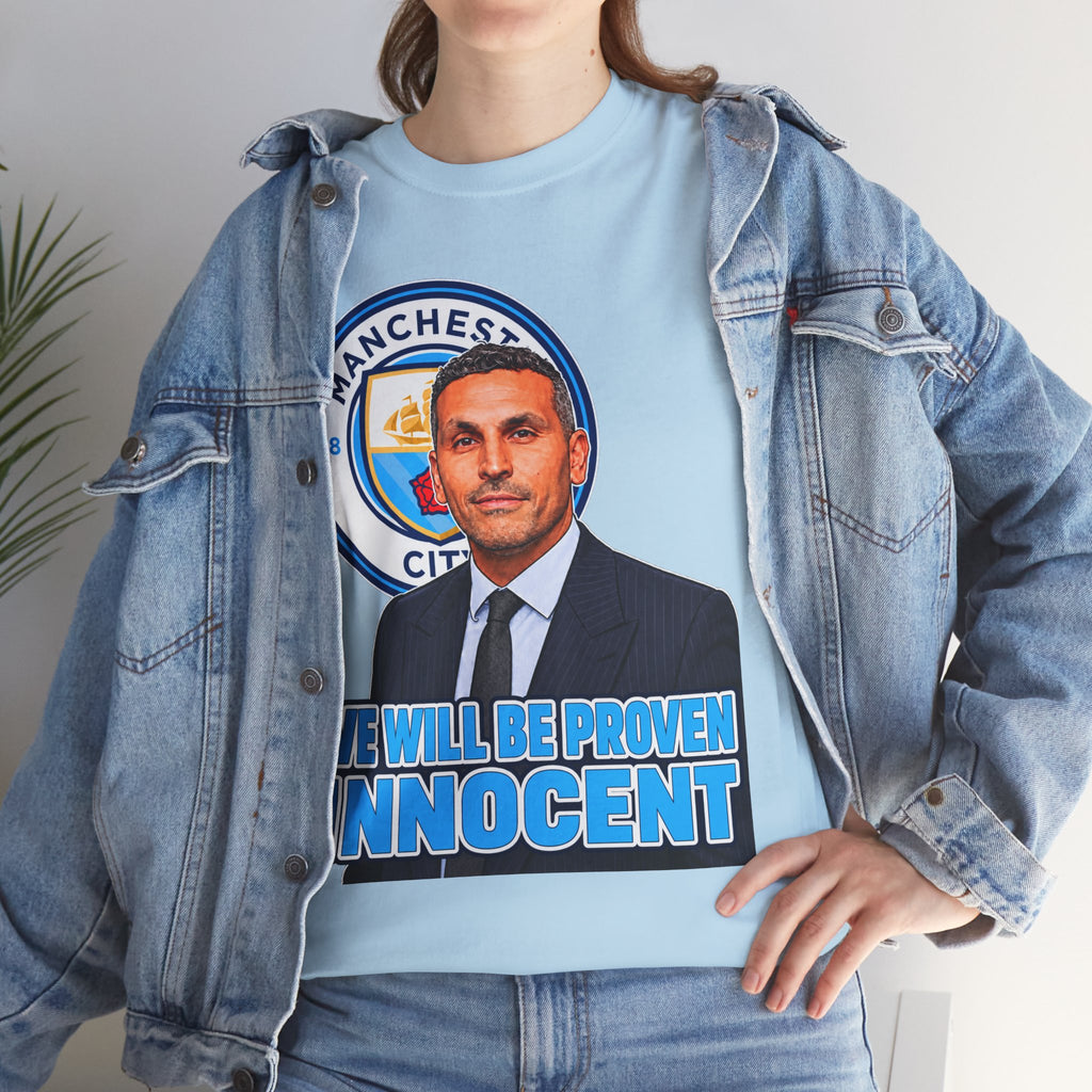 Manchester City “We Will Be Proven Innocent” Fan Cotton T-Shirt