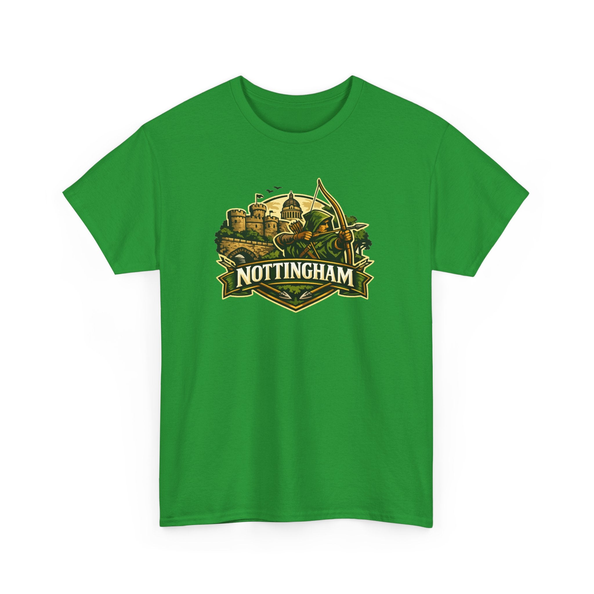 Nottingham Vintage Crest T-Shirt — Robin Hood Castle Travel Tee