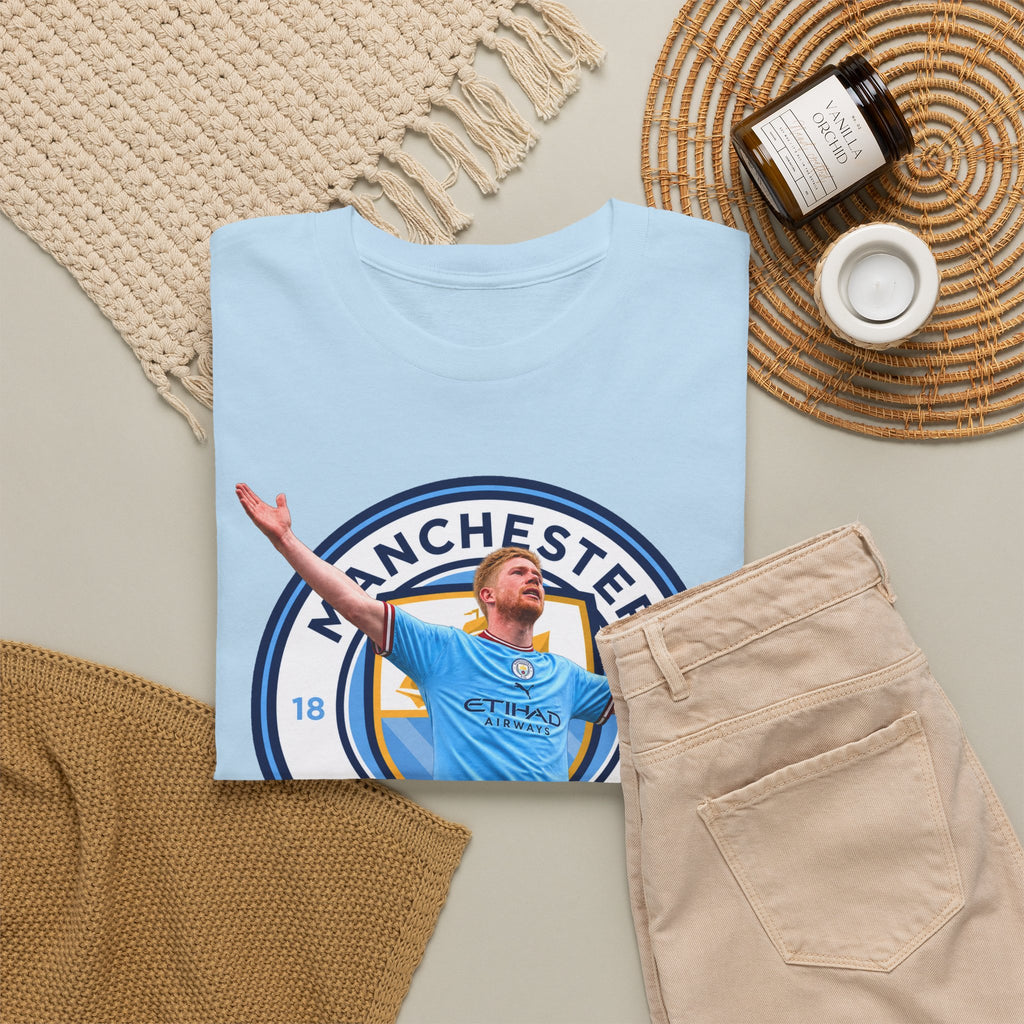 Kevin De Bruyne Manchester Football Club Legend Cotton T-Shirt — Player Celebration Graphic T-Shirt