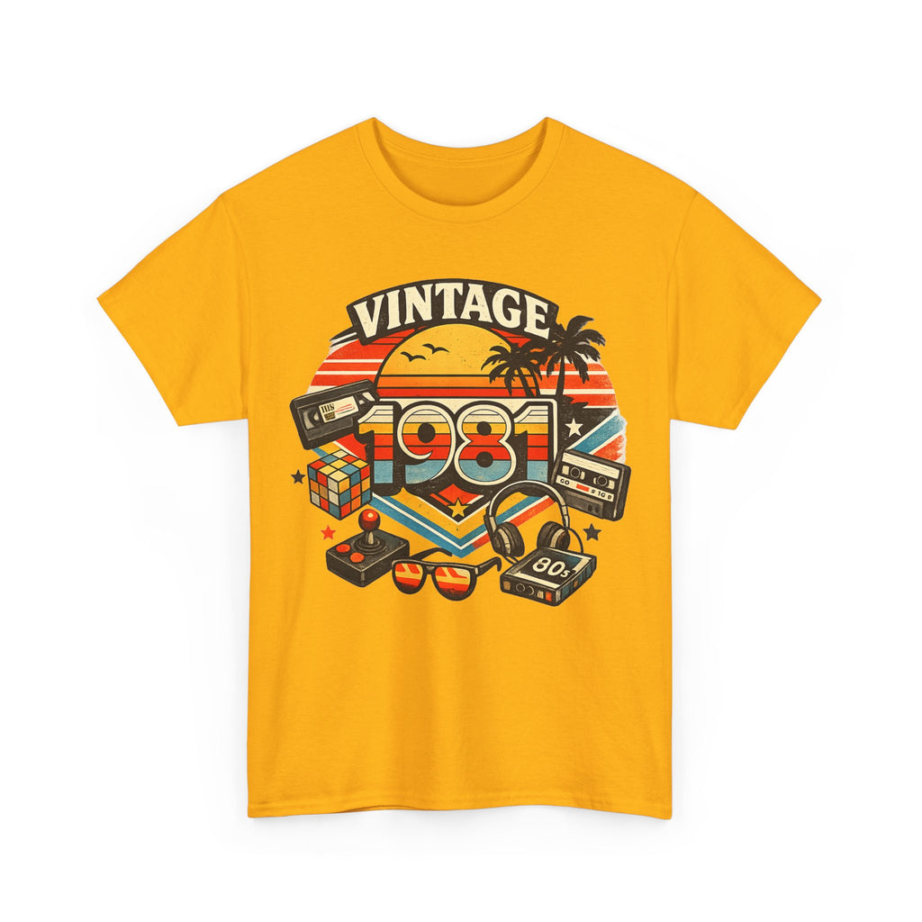 Vintage 1981 Retro Tee — 80s Nostalgia Graphic T-Shirt