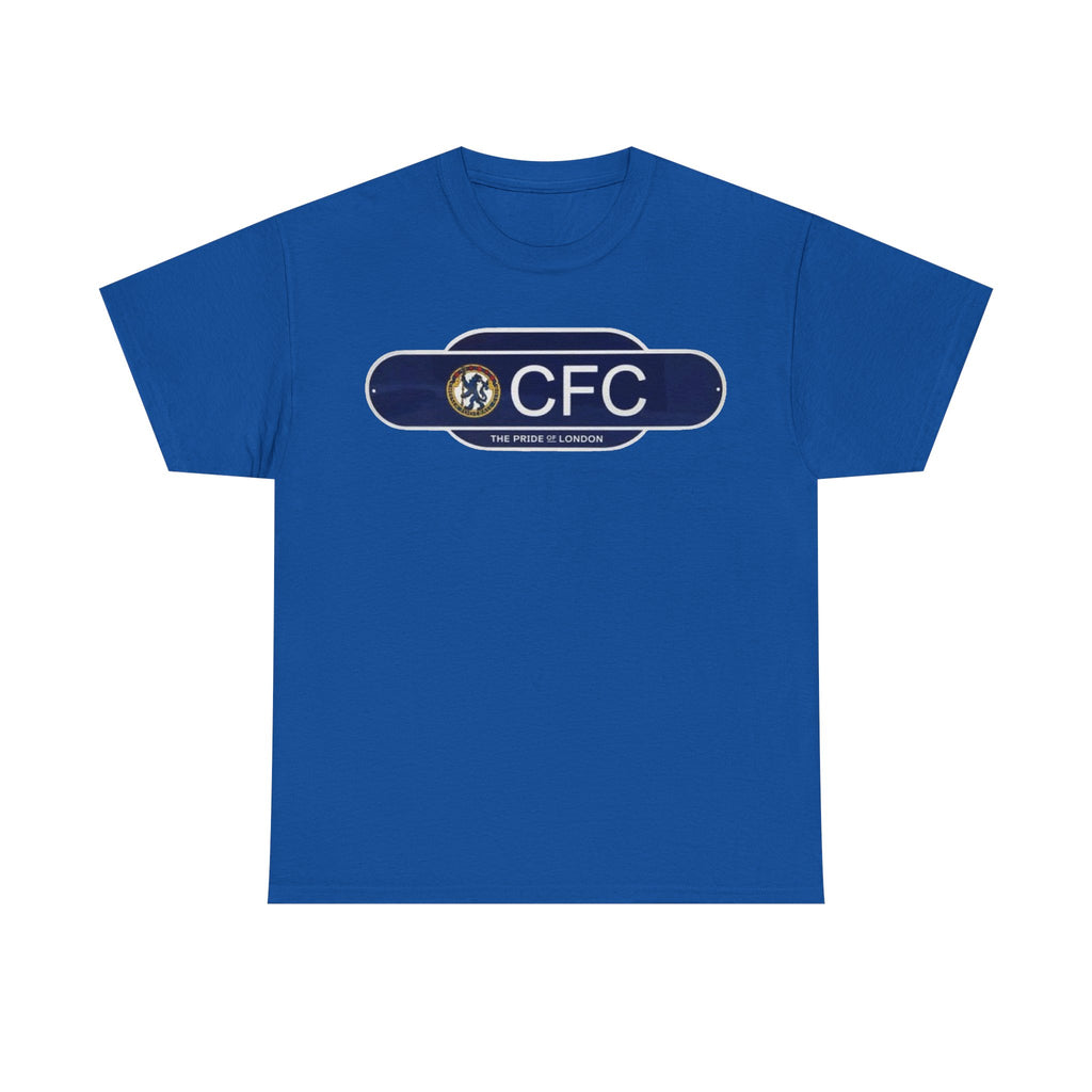 Chelsea Railway Sign Crest Logo T‑Shirt — Retro Football Badge Tee