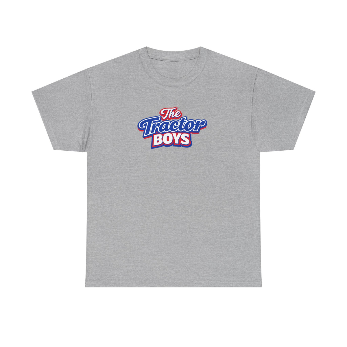 The Tractor Boys T-Shirt — Retro Blue & Red Logo Tee