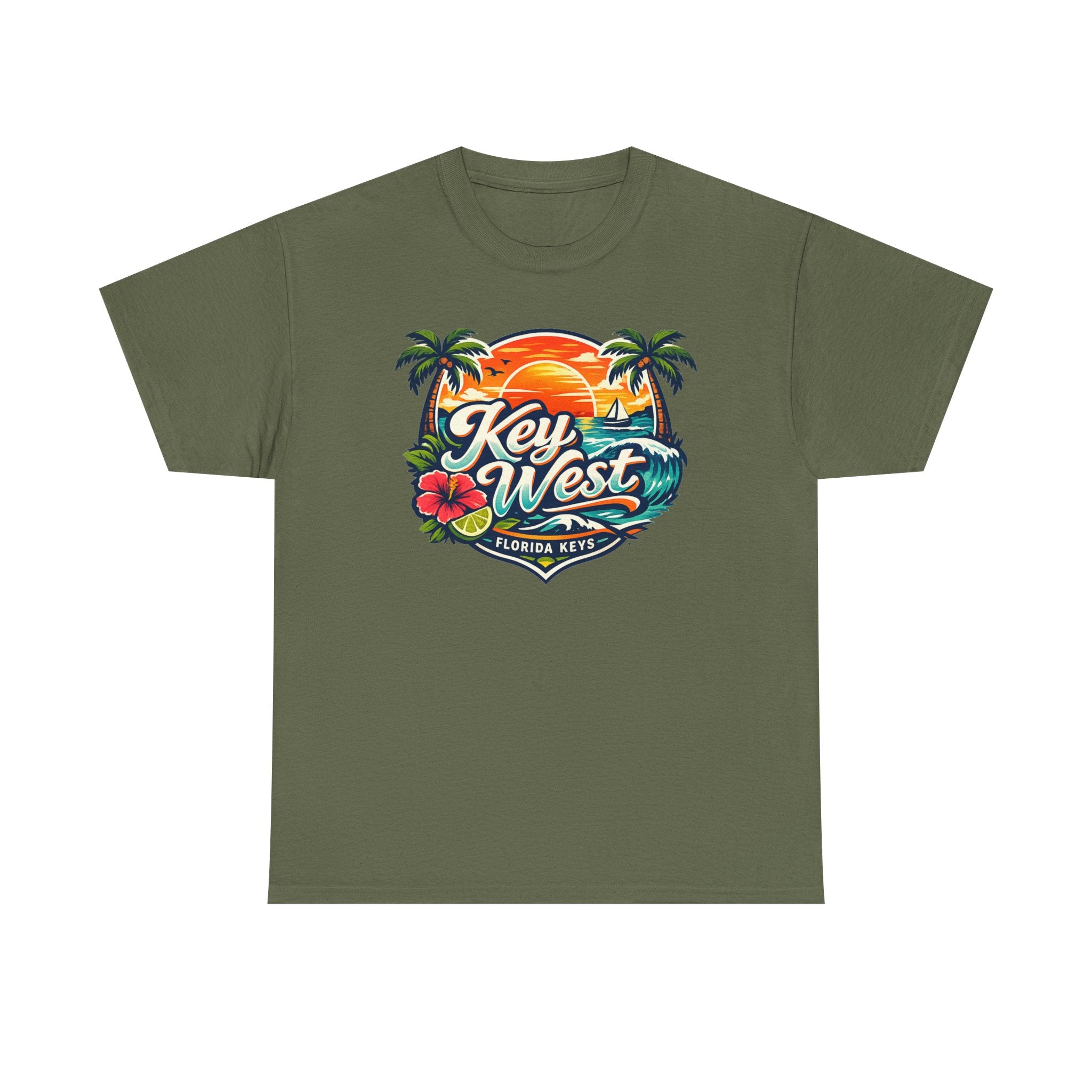 Key West Florida Keys T‑Shirt — Tropical Sunset Palm Beach Souvenir Tee
