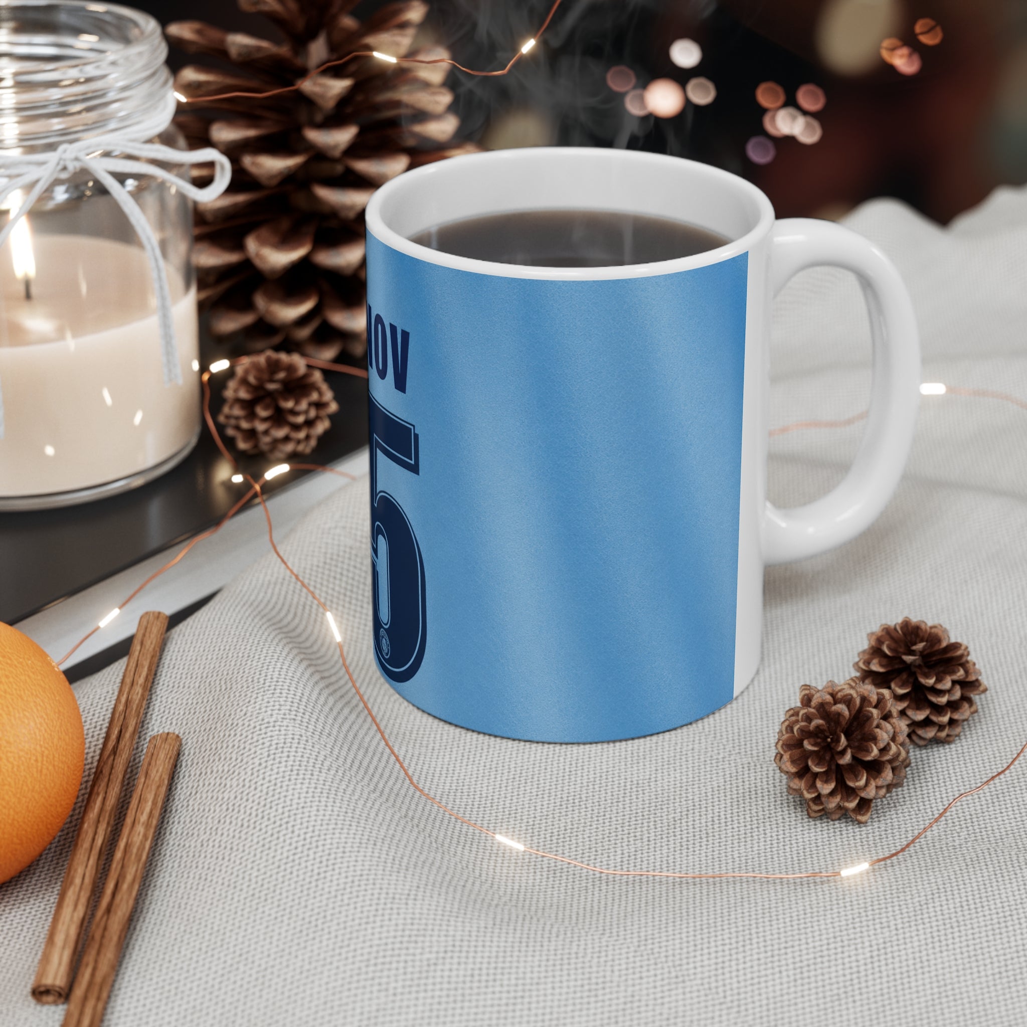 Manchester City Khusanov Jersey Mug - 'City Khusanov 45' Ceramic Coffee Cup (11oz/15oz)