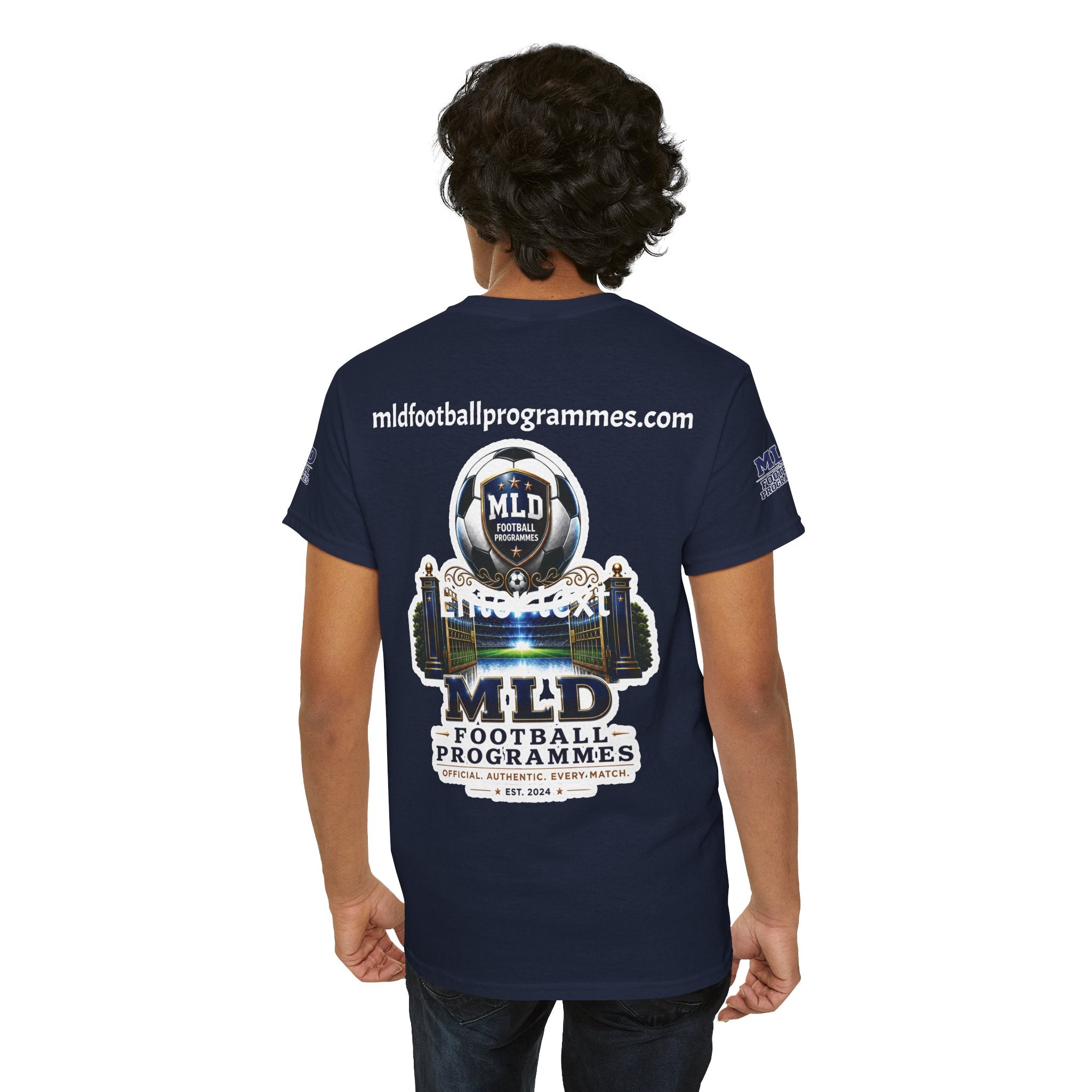 MLD Football Programmes Tee — Vintage Sports Logo Cotton T‑Shirt
