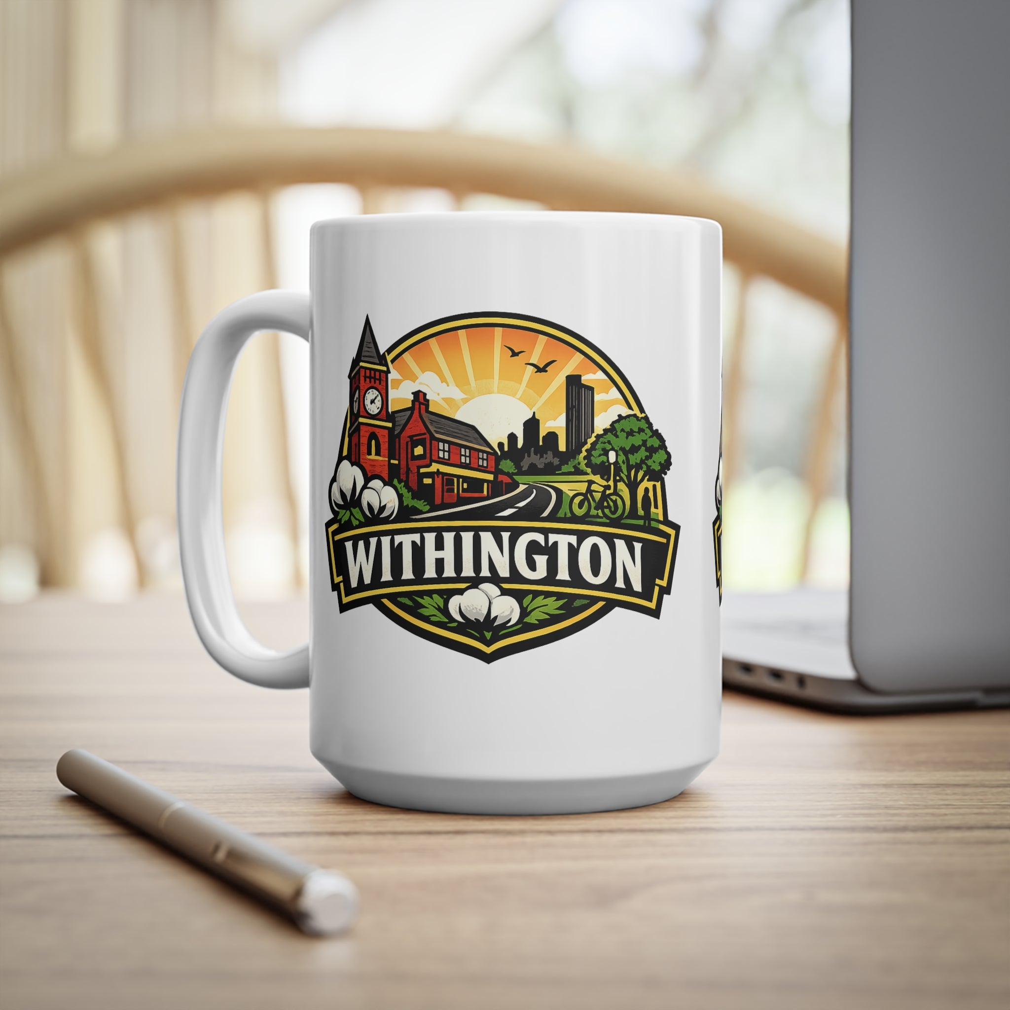 Withington Manchester Ceramic Coffee Cups, 11oz, 15oz