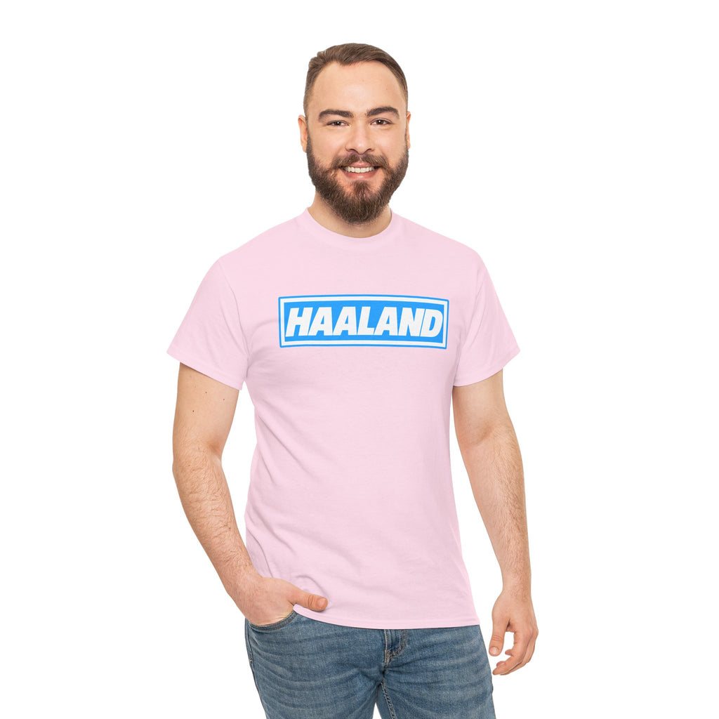 Haaland Box Logo Tee — Soccer Fan Jersey Style Shirt