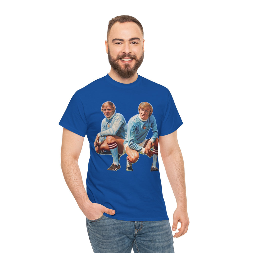 Franny Lee and Colin Bell Manchester City Retro Soccer Players T‑Shirt — Vintage Football Graphic Tee
