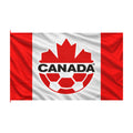 Canada Soccer Flag — Double-Sided Canadian Maple Leaf & Soccer Ball Banner