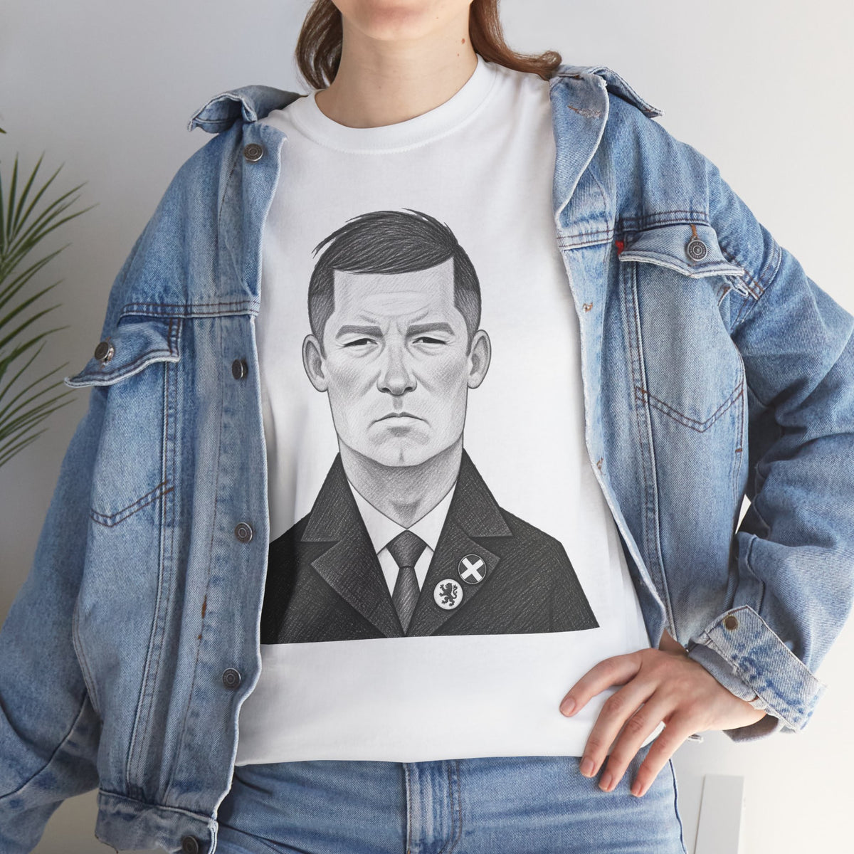 Sir Alex Ferguson Cotton T-Shirt — Vintage Stoic Portrait Shirt