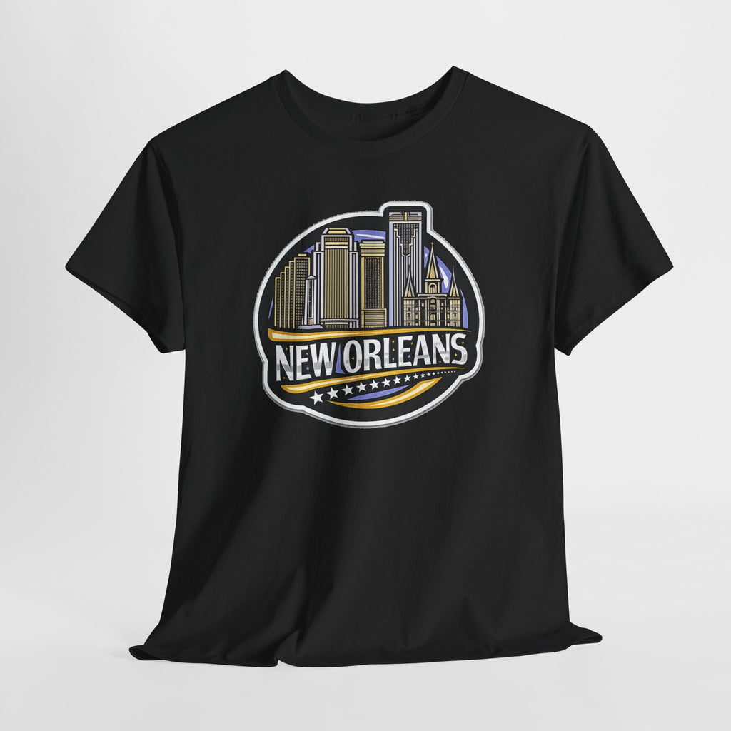New Orleans Skyline Cotton T-Shirt — City Badge Tee