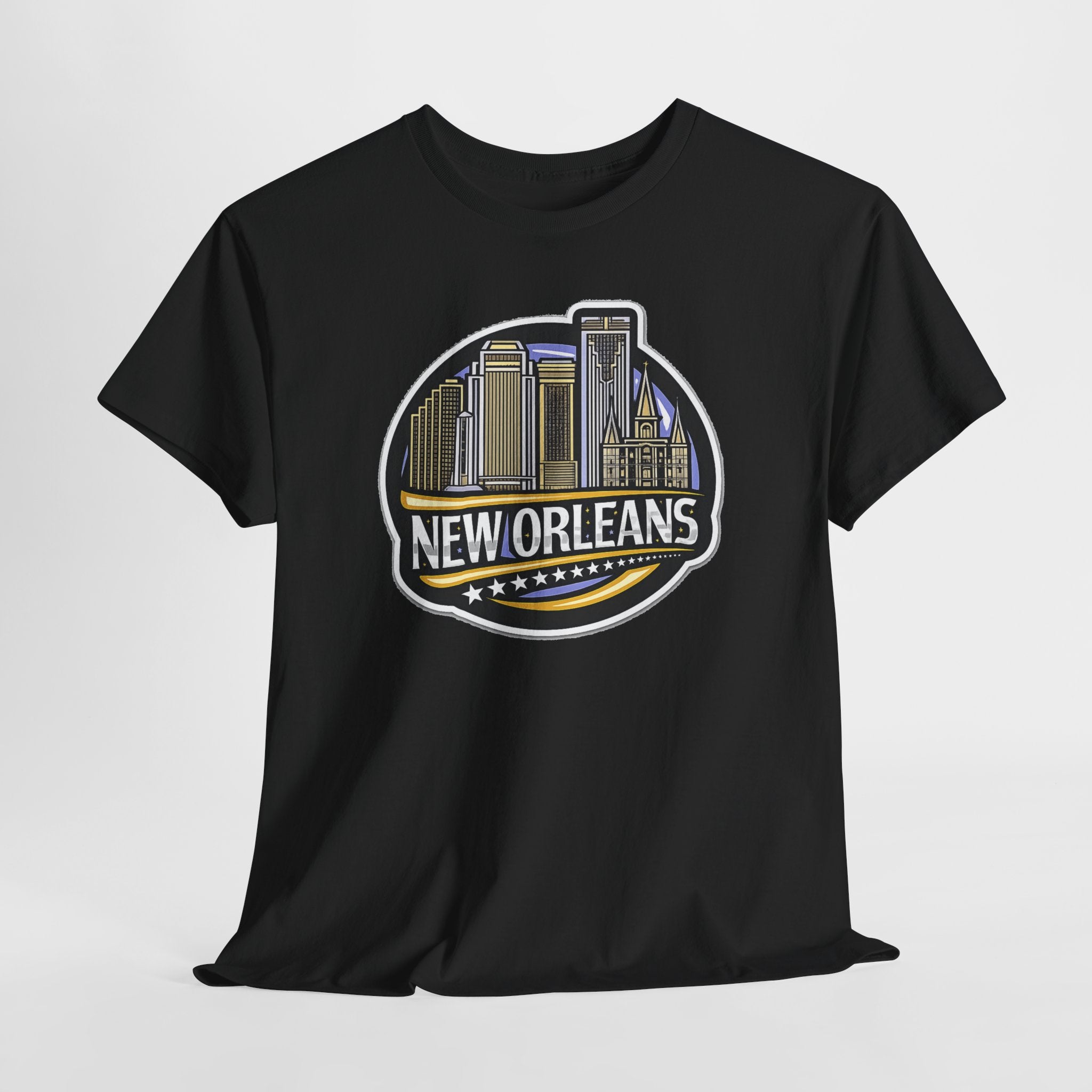 New Orleans Skyline Cotton T-Shirt — City Badge Tee