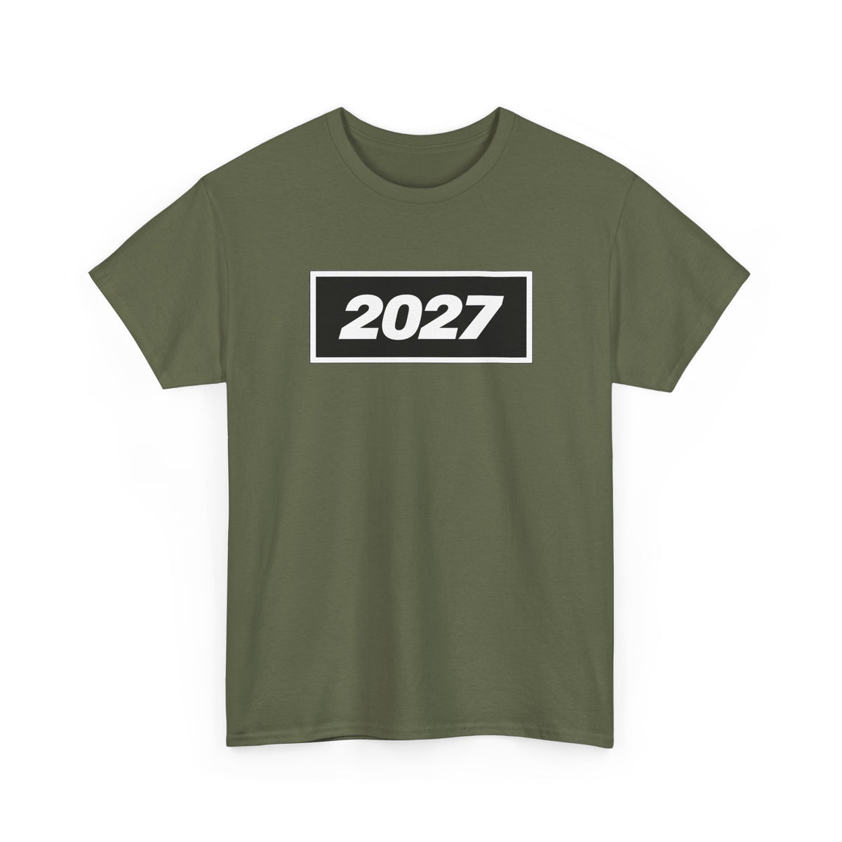Oasis Inspired 2027 Graphic Tee — Minimal Year Rectangle T‑Shirt for New Year Celebrations