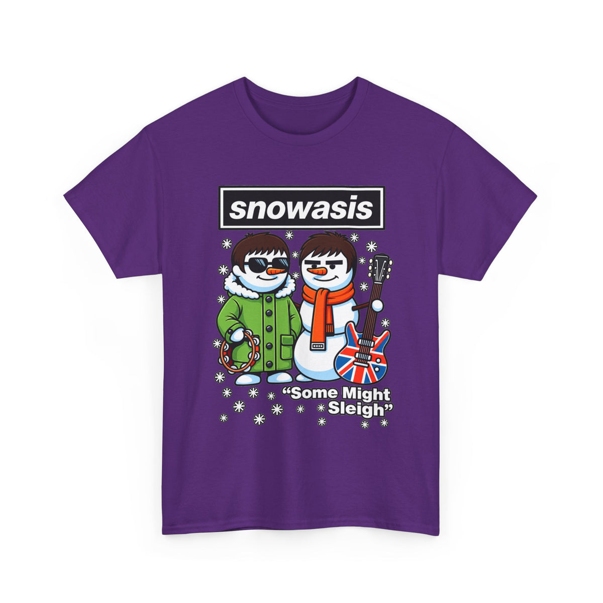 Snowasis ‘Some Might Sleigh’ Christmas Snowman #Oasis Inspired Cotton T-Shirt / Tee