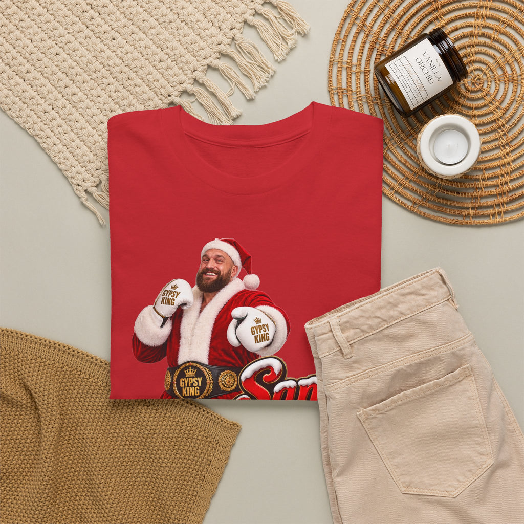 Santa is a Tyson Fury Fan Cotton T-Shirt / Tee