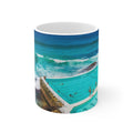 Coastal Ocean Pool Ceramic Mug — Beach Waves 11oz/15oz
