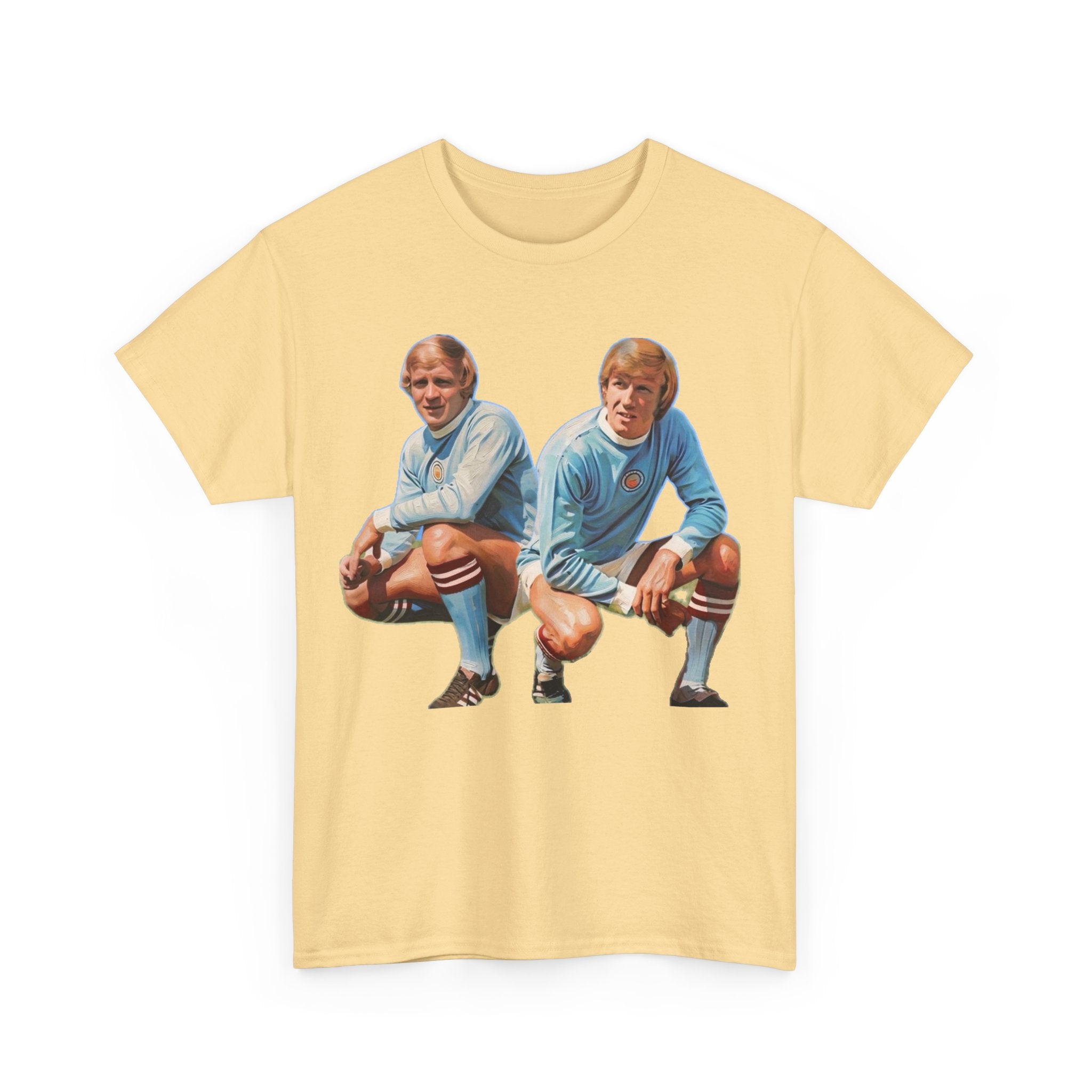 Franny Lee and Colin Bell Manchester City Retro Soccer Players T‑Shirt — Vintage Football Graphic Tee