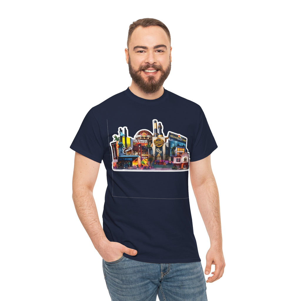 Universal Orlando Skyline T-Shirt — Neon Strip Casino Cityscape Tee