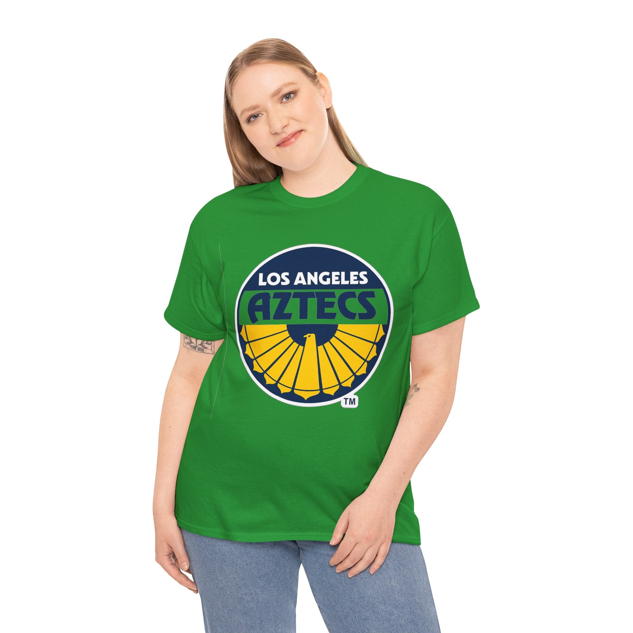 Los Angeles Aztecs Vintage Logo Cotton T-Shirt