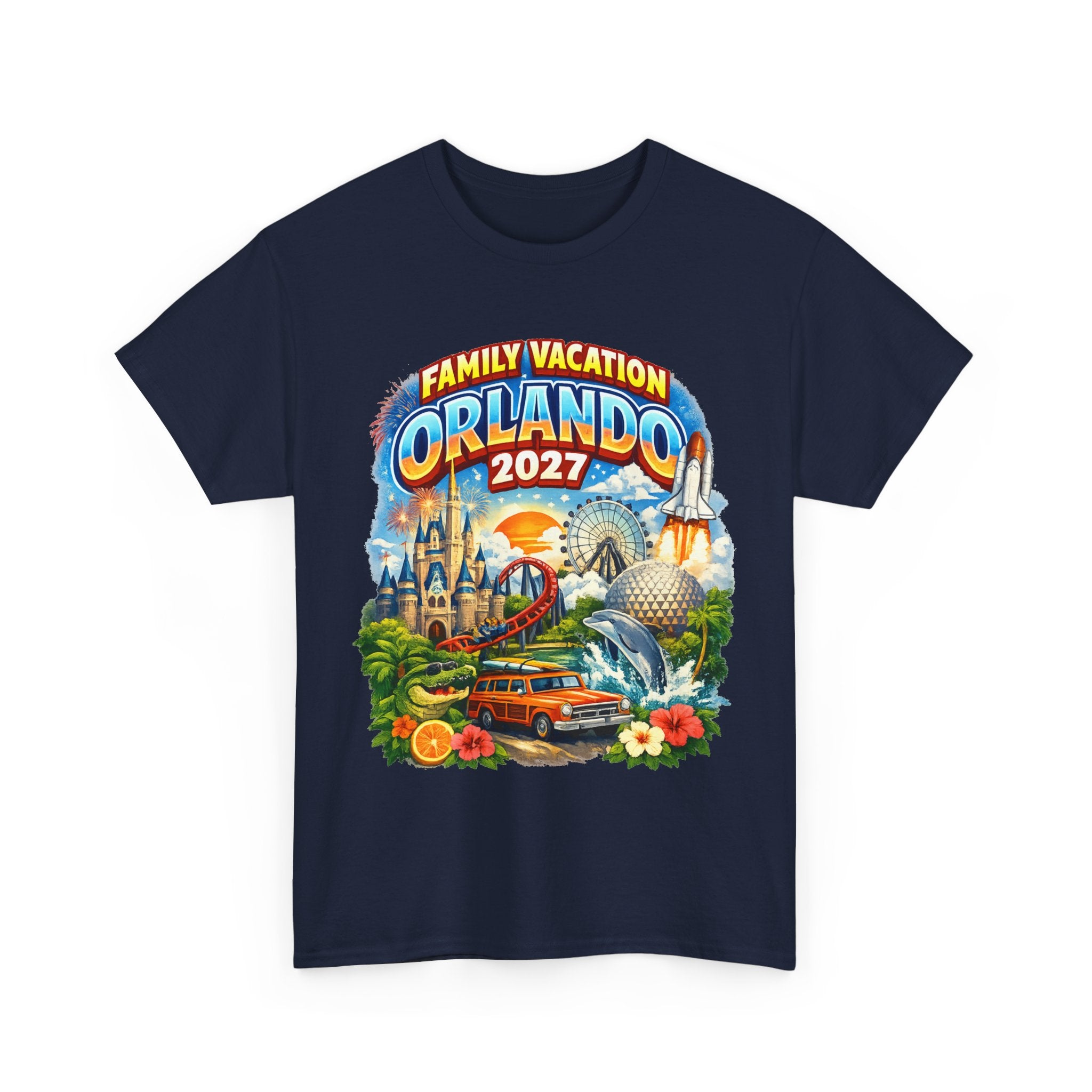 Orlando 2027 Family Vacation T-Shirt — Retro Theme Park Souvenir Tee