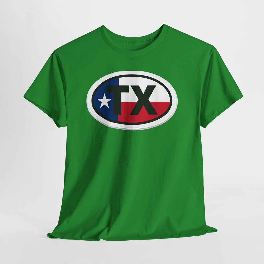 Texas Flag TX Oval T-Shirt — Patriotic Lone Star Tee