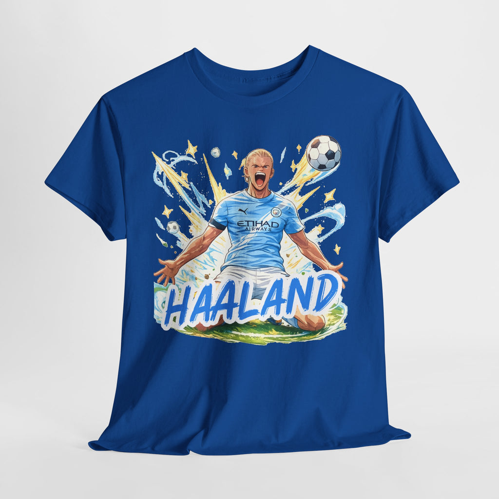 Erling Haaland Anime Fan Tee — Celebratory Football Player Graphic T-Shirt