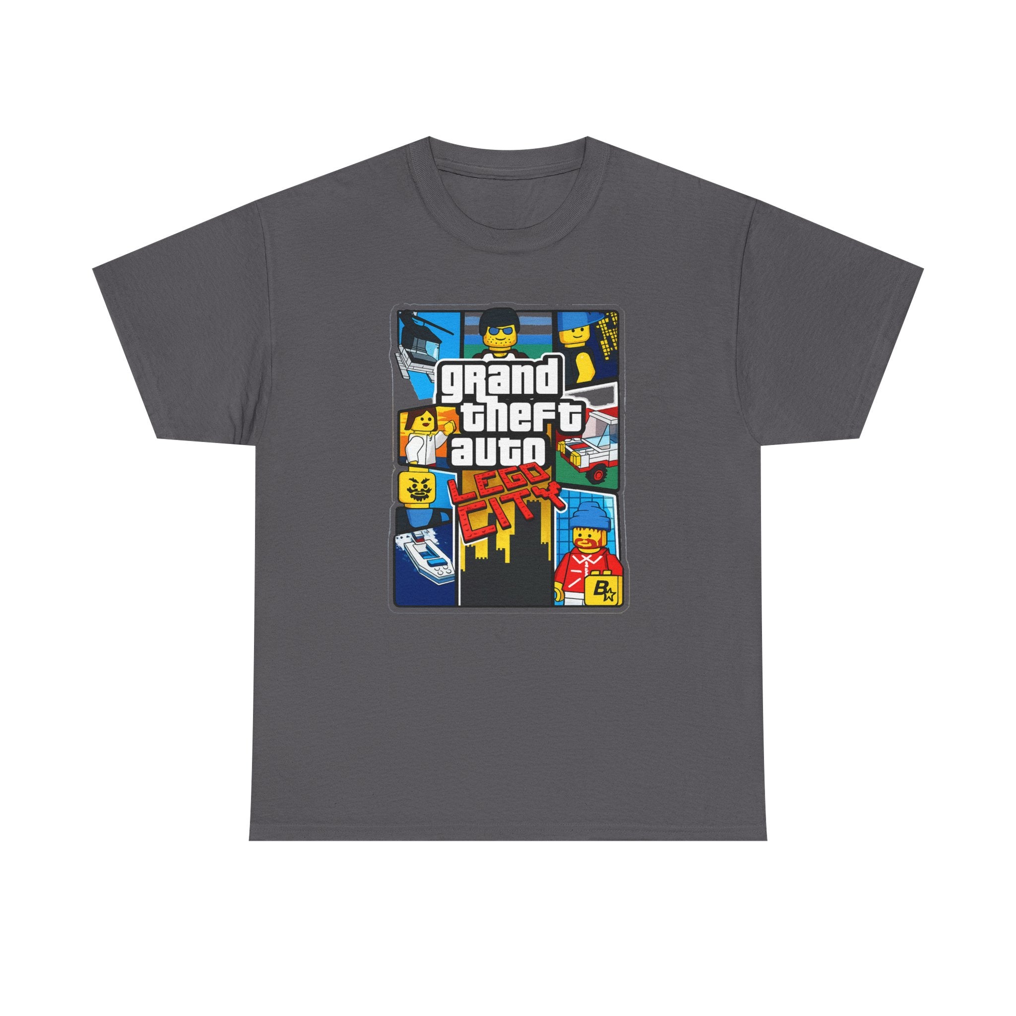 GTA Lego City Retro Block-Style 'Grand Theft Auto' Graphic Tee