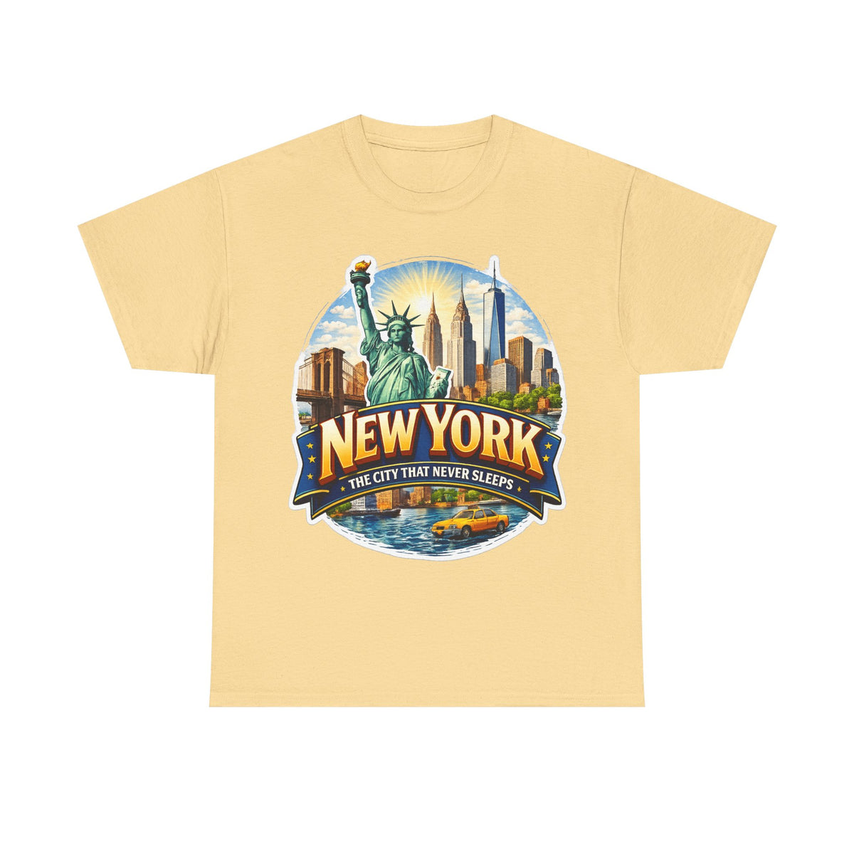New York City T-Shirt - 'The City That Never Sleeps' Vintage Skyline Tee