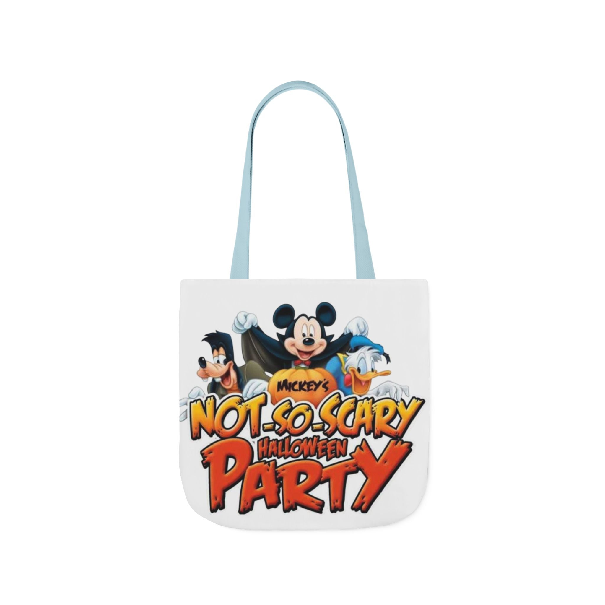 Halloween Party Canvas Tote Bag — "Not-So-Scary Halloween Party" Graphic