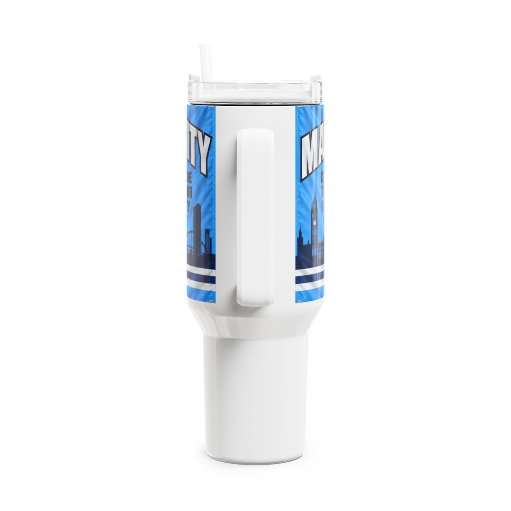 Manchester Crest 40oz Tumbler — 'City Till I Die' Travel Mug