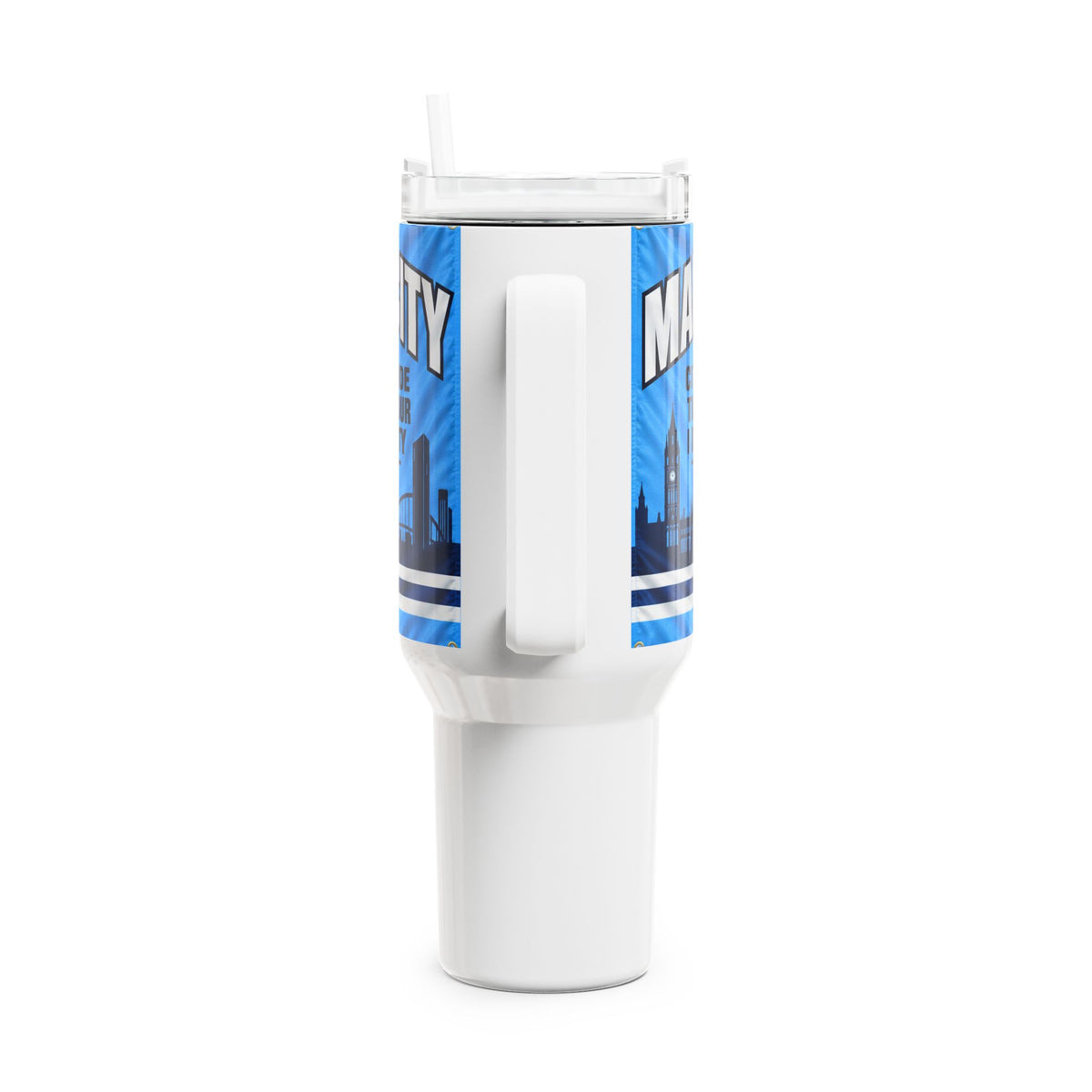 Manchester Crest 40oz Tumbler — 'City Till I Die' Travel Mug