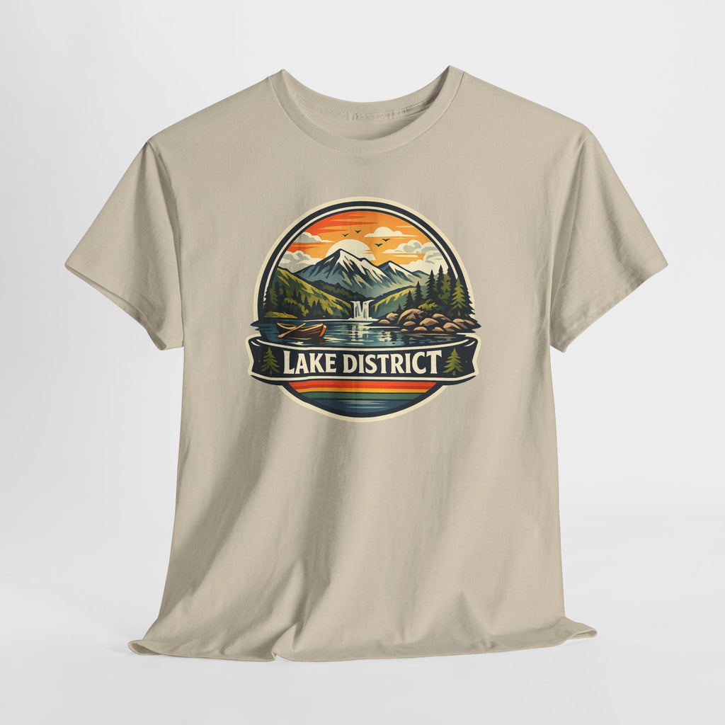 Lake District Graphic Tee — Scenic Mountain & Lake Camping Shirt