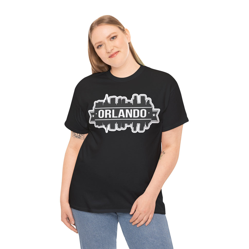 Orlando Skyline T-Shirt — Retro Badge Cityscape Tee