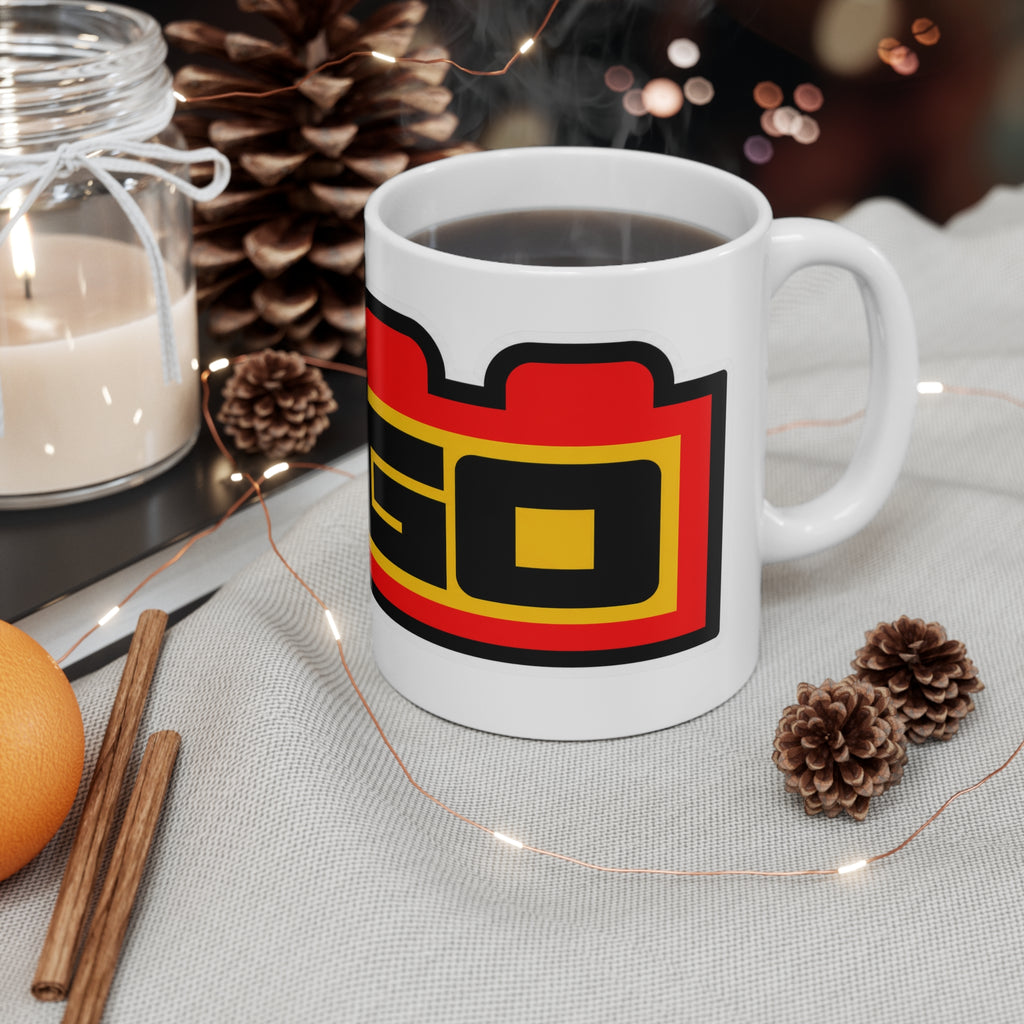 LEGO Logo Ceramic Coffee Mug — 11oz & 15oz Retro Brick Design