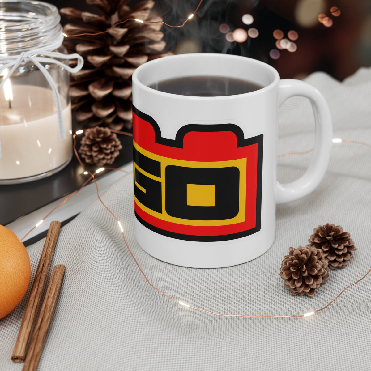 LEGO Logo Ceramic Coffee Mug — 11oz & 15oz Retro Brick Design