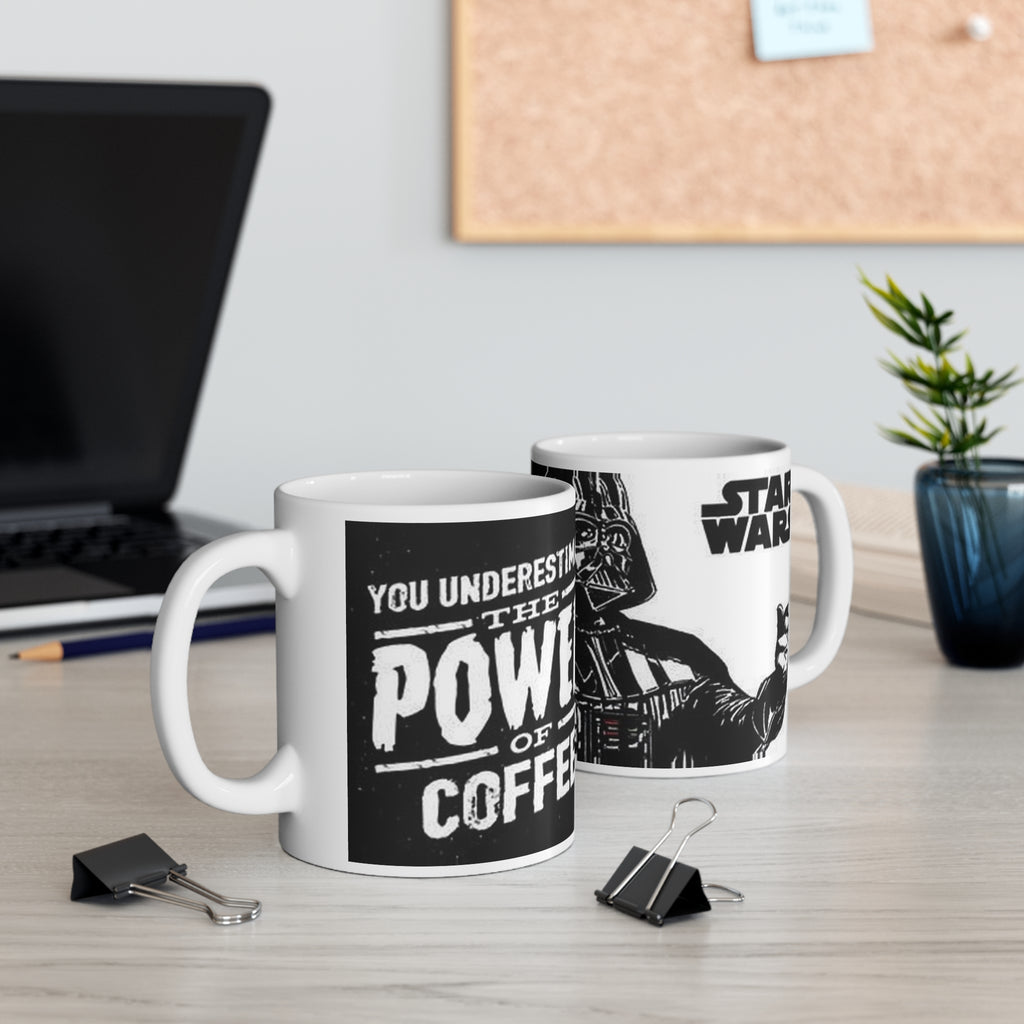 You Underestimate the Power of Coffee Darth Vader Black Ceramic Coffee Mug (11oz/15oz)