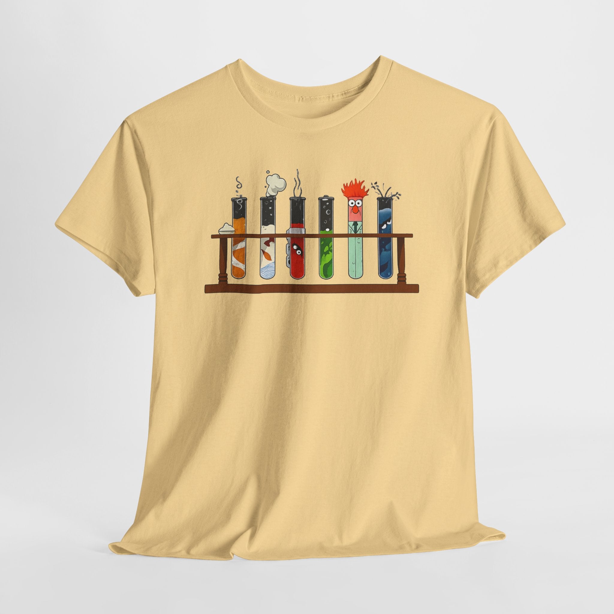 Muppets Beaker Science Test Tube Cats T‑Shirt — Cute Laboratory Cat Illustrations Tee