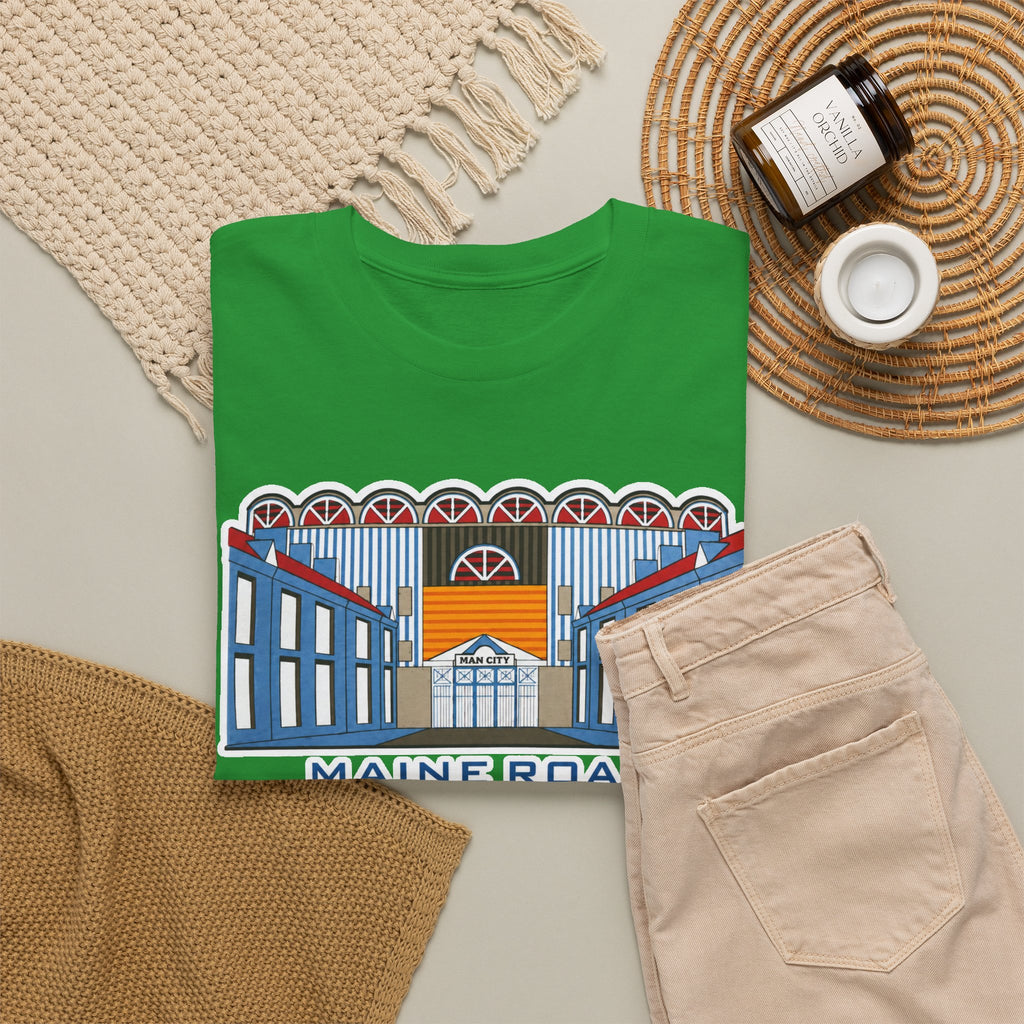 Maine Road Graphic Tee — 'Maine Road 1923–2003' Retro Stadium Cotton T‑Shirt