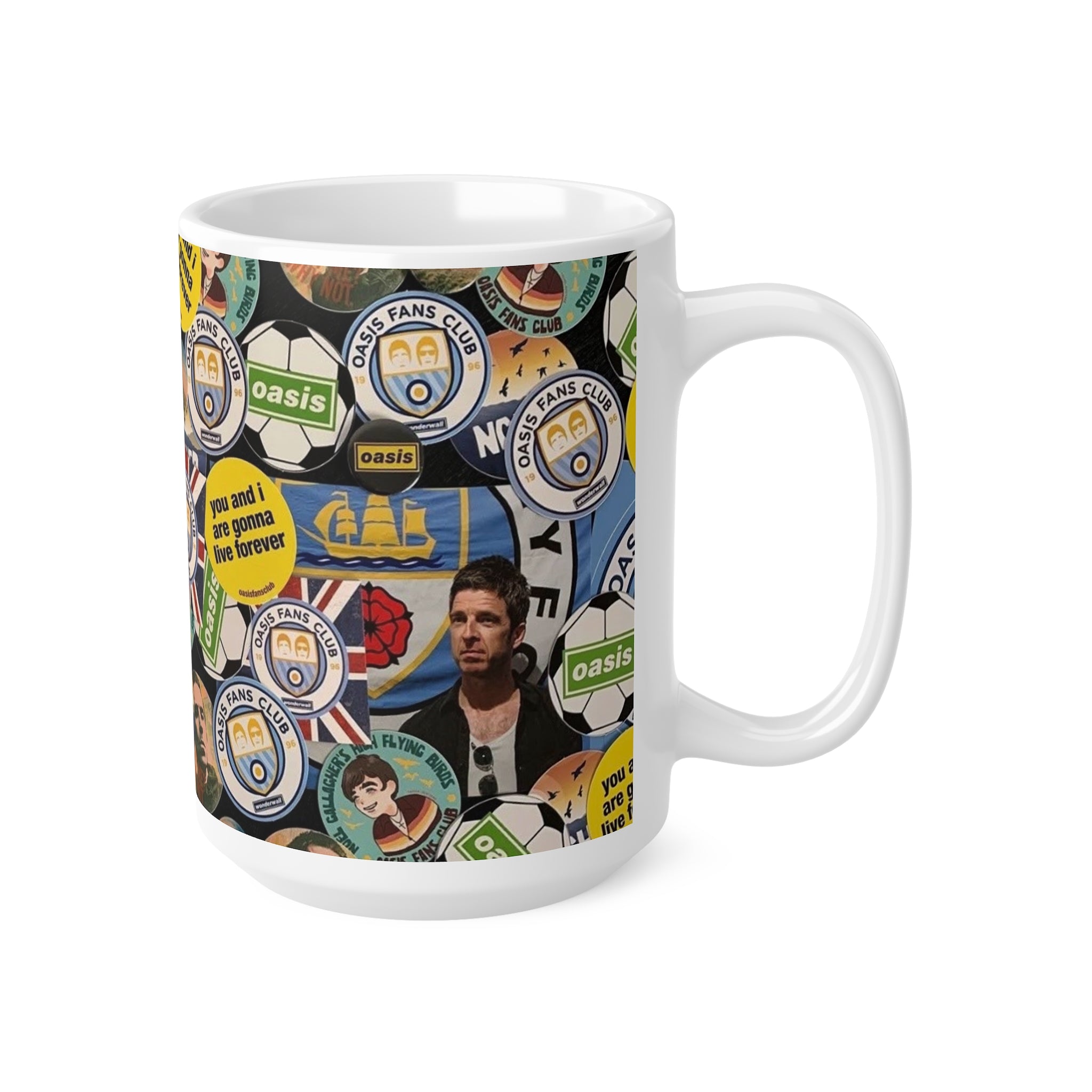 Oasis Fans Rock 'N' Roll Ceramic Coffee Mug — 11oz & 15oz