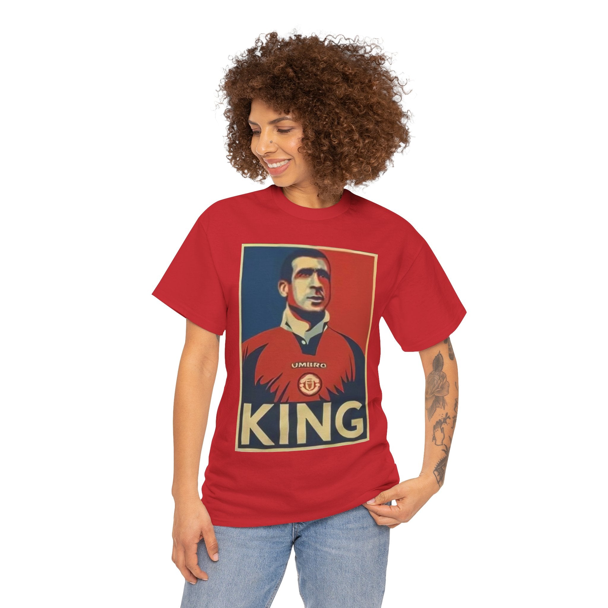 Eric Cantona King Manchester United Graphic Tee — Retro Sports Poster Football Shirt