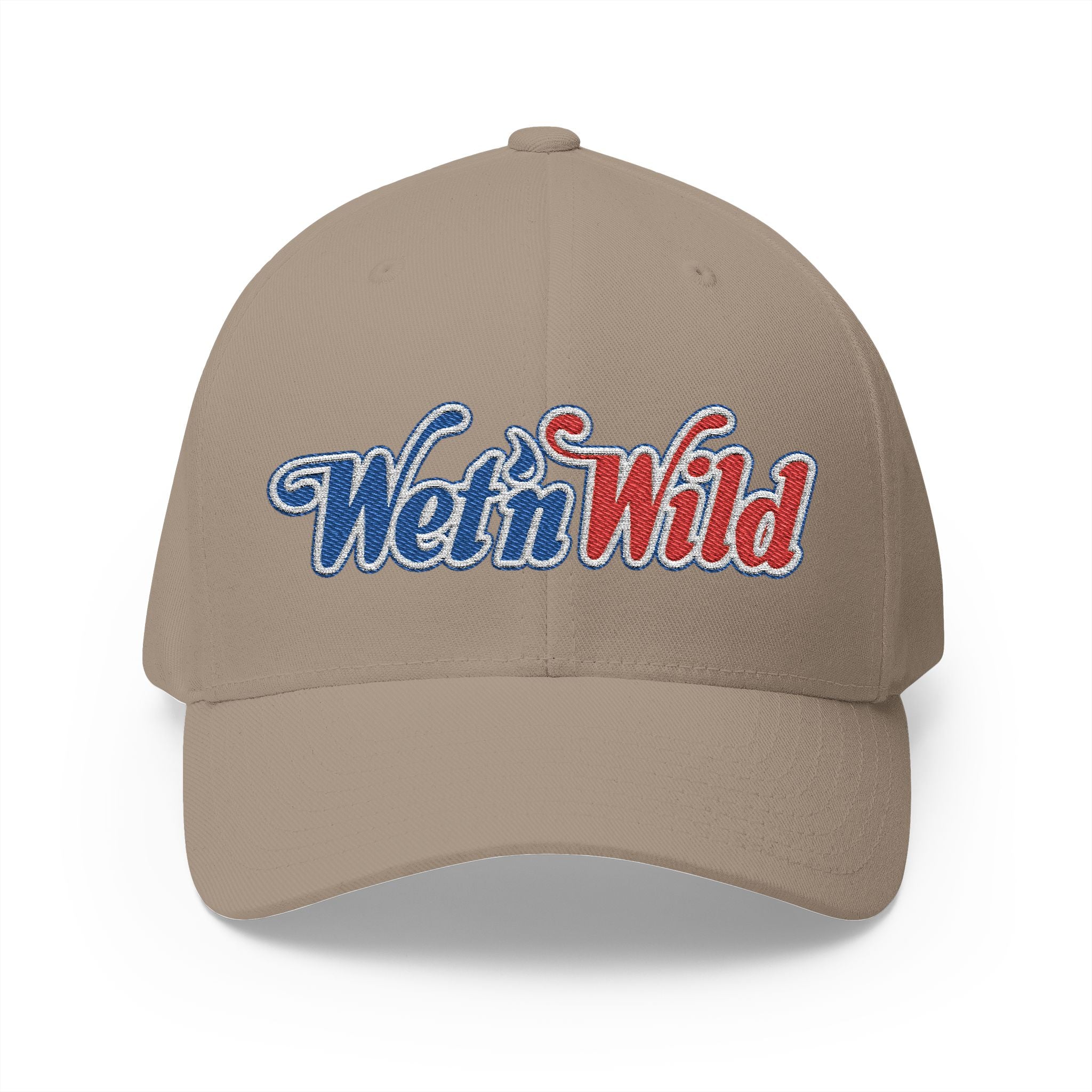 Wet 'n Wild Retro Embroidered Cap — Patriotic Red & Blue Retro Baseball Hat