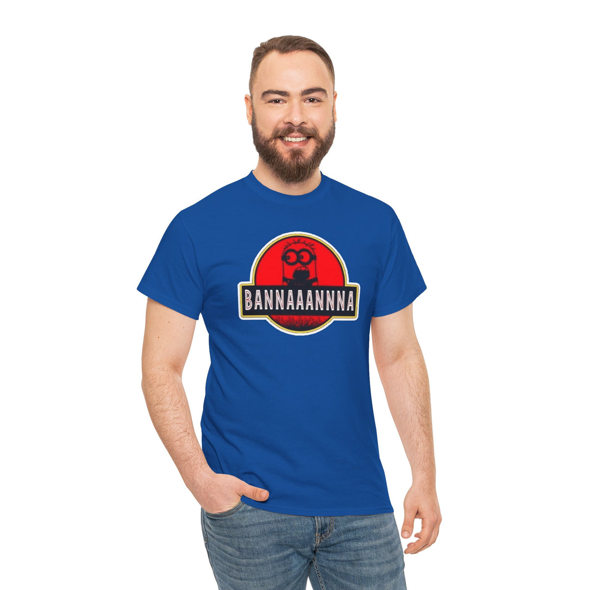 Bannaaannna Graphic Tee — Retro Red Logo Funny Banana Shirt
