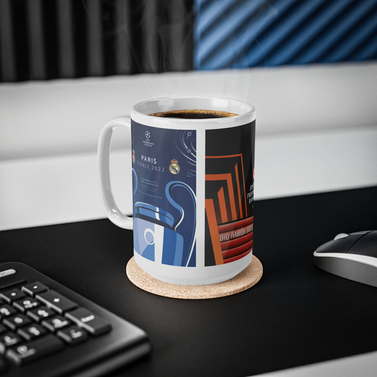 2022 UEFA Finals Programme Covers Inspired Ceramic Coffee Mug