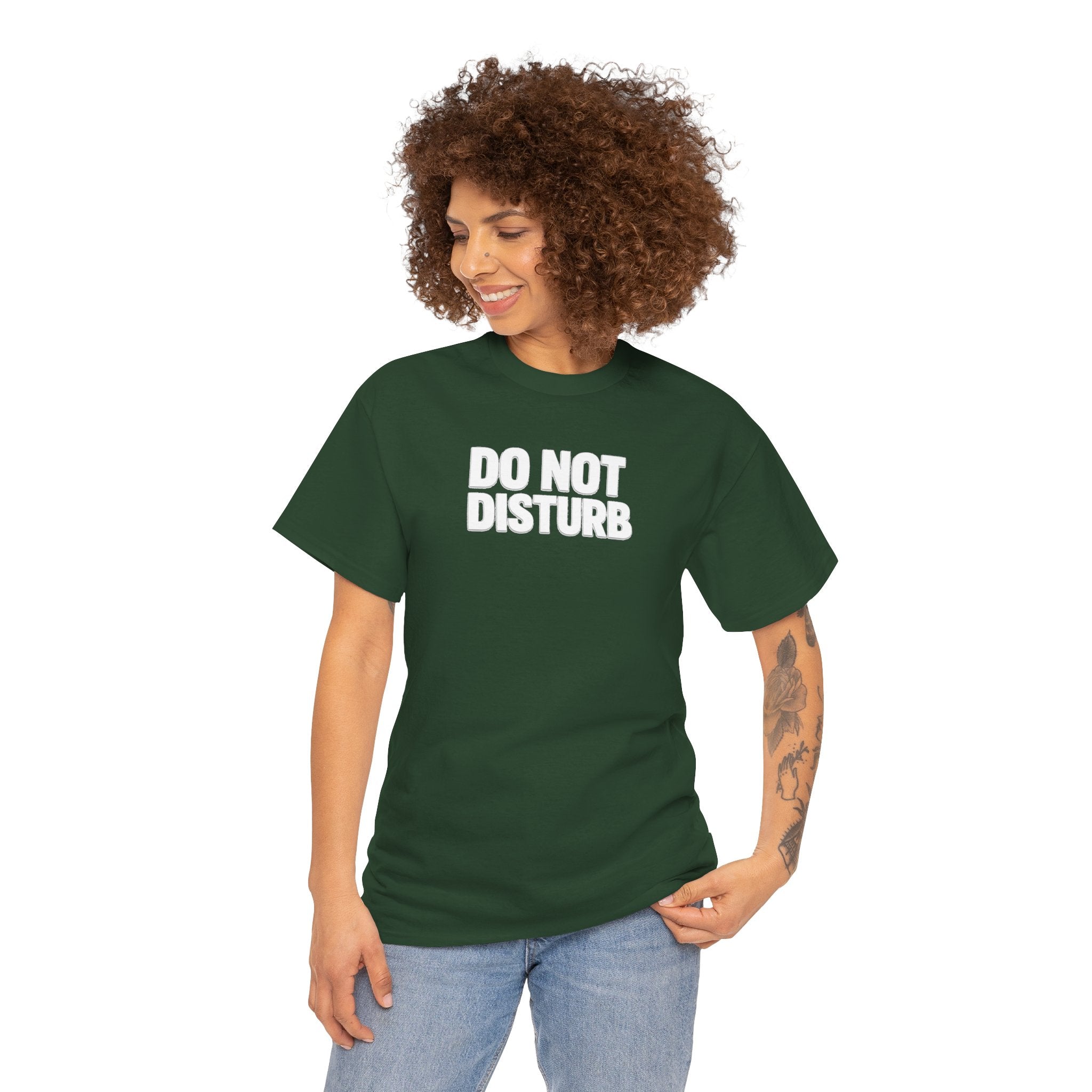 Do Not Disturb Tee — Black Graphic Statement T-Shirt