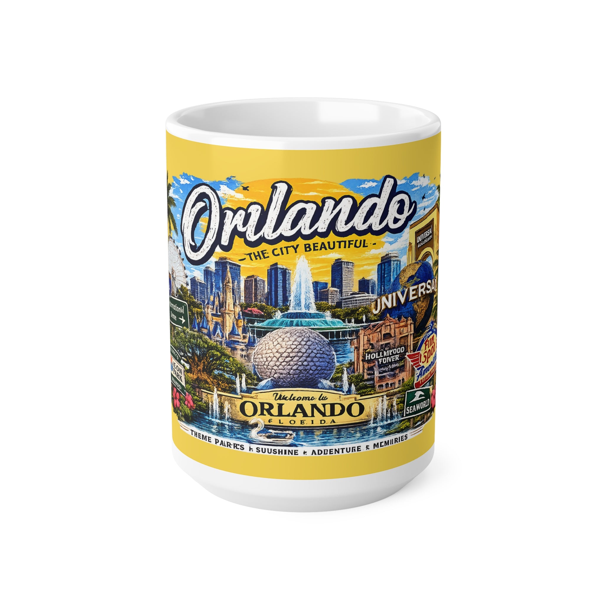 Orlando Souvenir Coffee Mug — ‘Orlando The City Beautiful’ 11oz & 15oz Ceramic