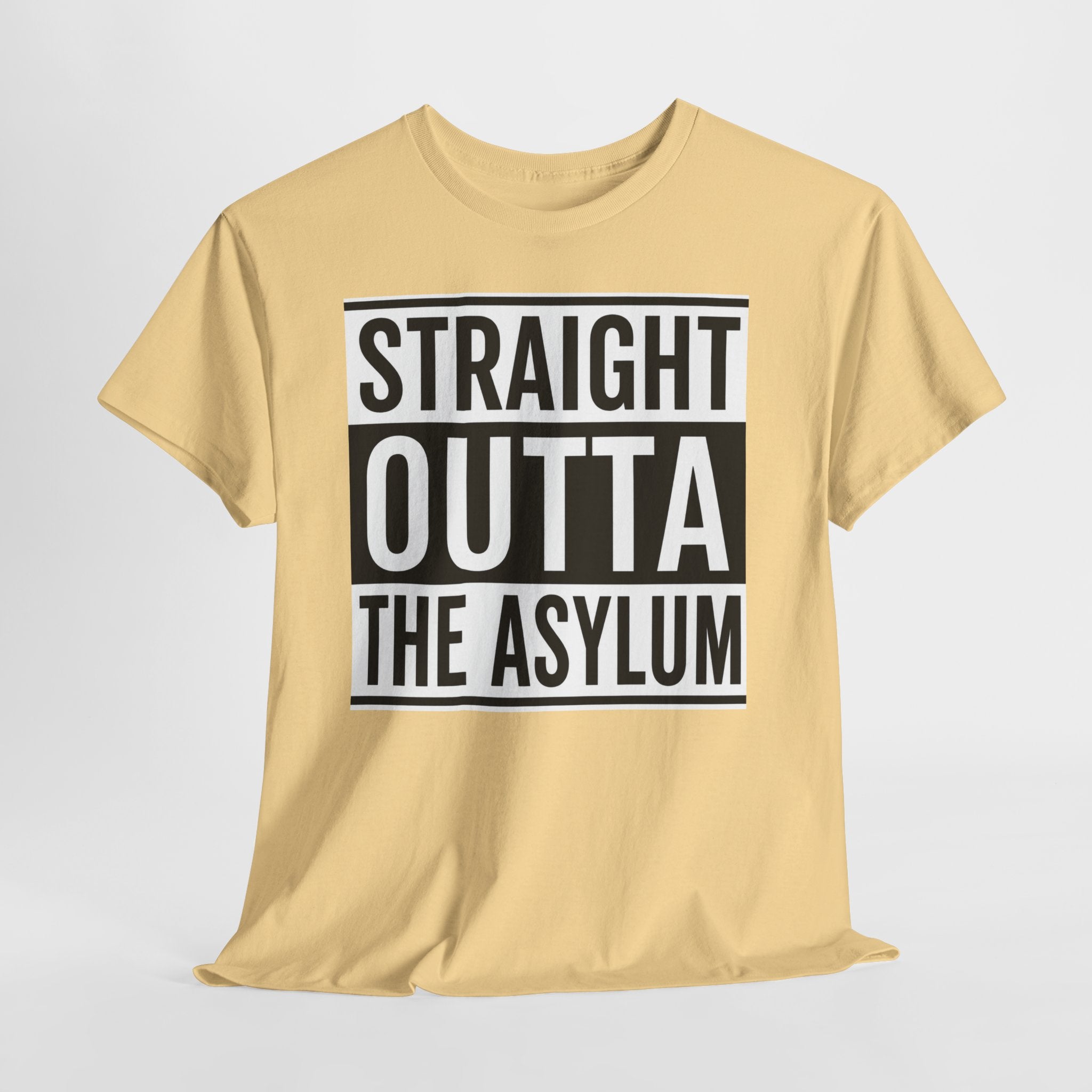 Straight Outta the Asylum T-Shirt – Graphic Statement Tee