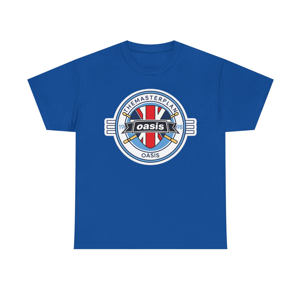 Oasis Union Jack Band Tee – Retro Rock Logo T-Shirt