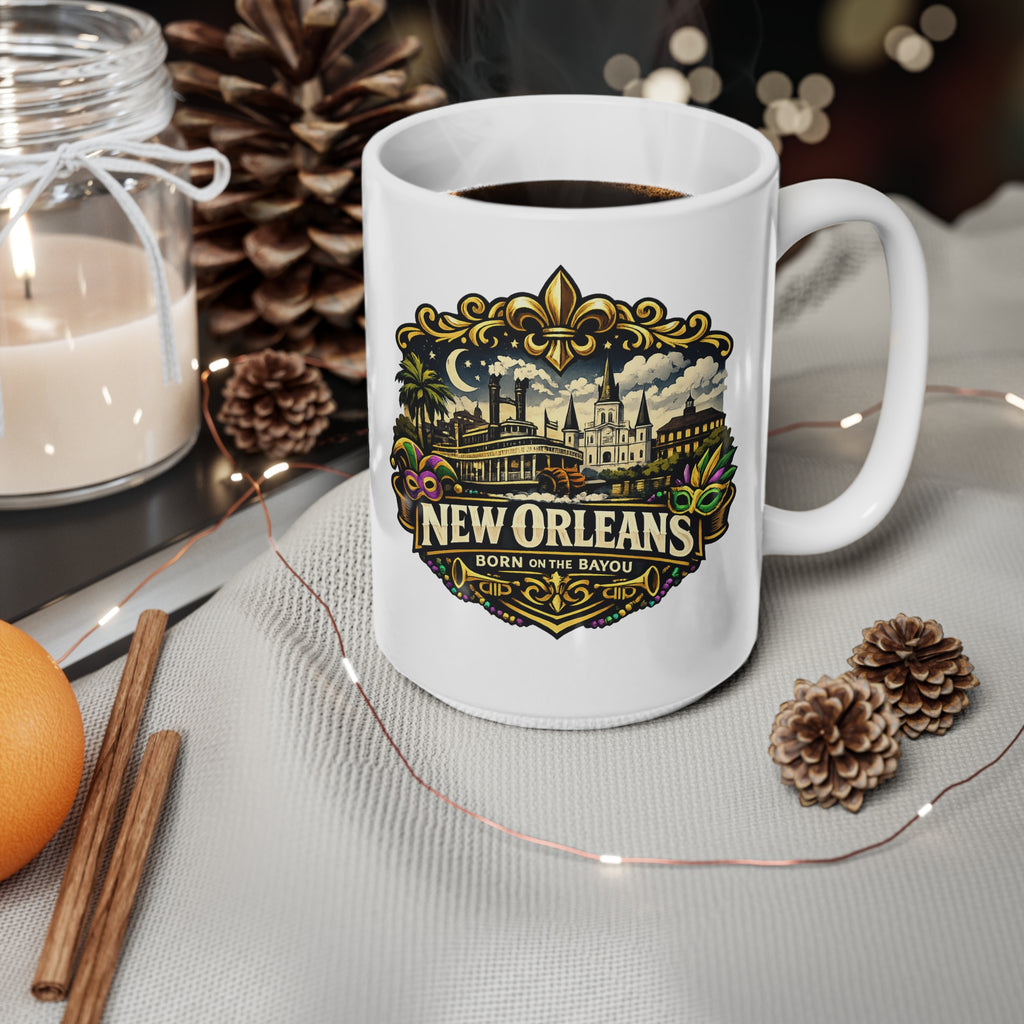 New Orleans Ceramic Coffee Cups, 11oz, 15oz