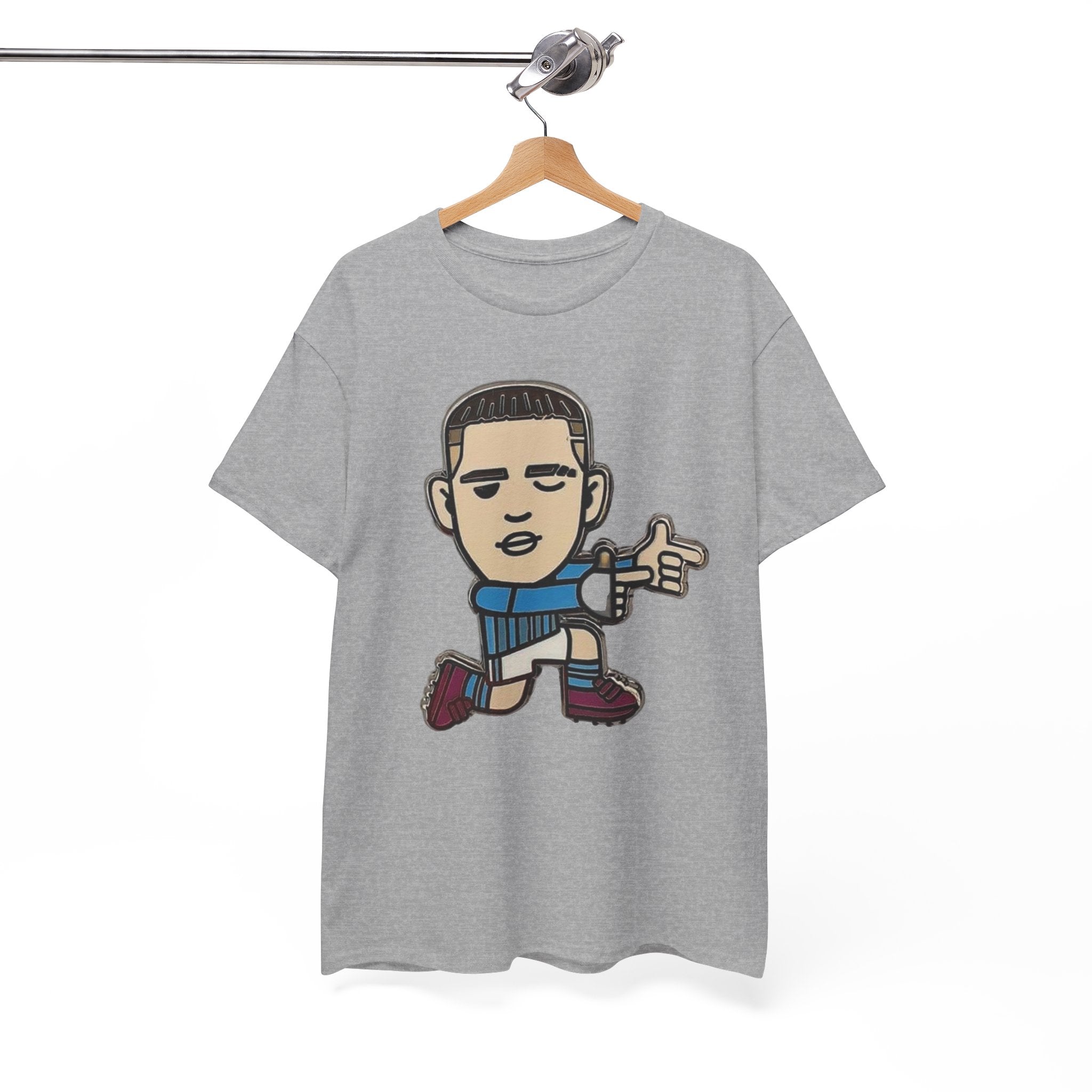 Phil Foden Cartoon Dance Pose Tee - Funky Character Graphic T-Shirt